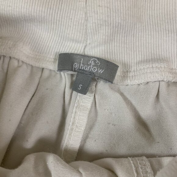 Pj Harlow White Satin Drawstring Shorts Small Womens Lounge Sleepwear - Picture 3 of 4